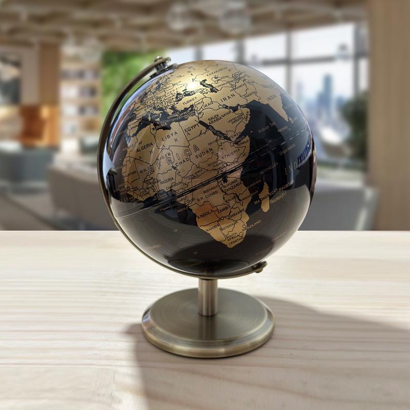 European Globe Desktop Ornament for Office Decor