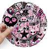 50 Black Gothic Graffiti Skull Stickers for Cars, Phones, and Guitars