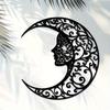 Metal Wall Art Moon Tree Woman Face Boho Silhouette Home Decor