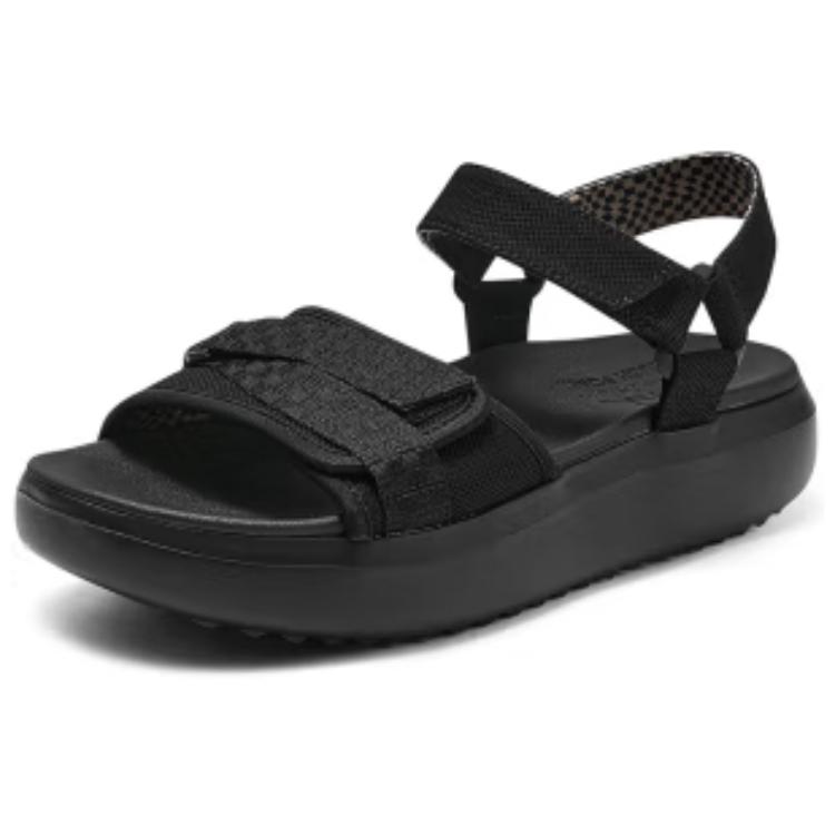 Skechers Pop Ups 3.0 Comfortable Fashion Velcro Thick Sole Beach Sandals Women Sandals Black 114807-BBK