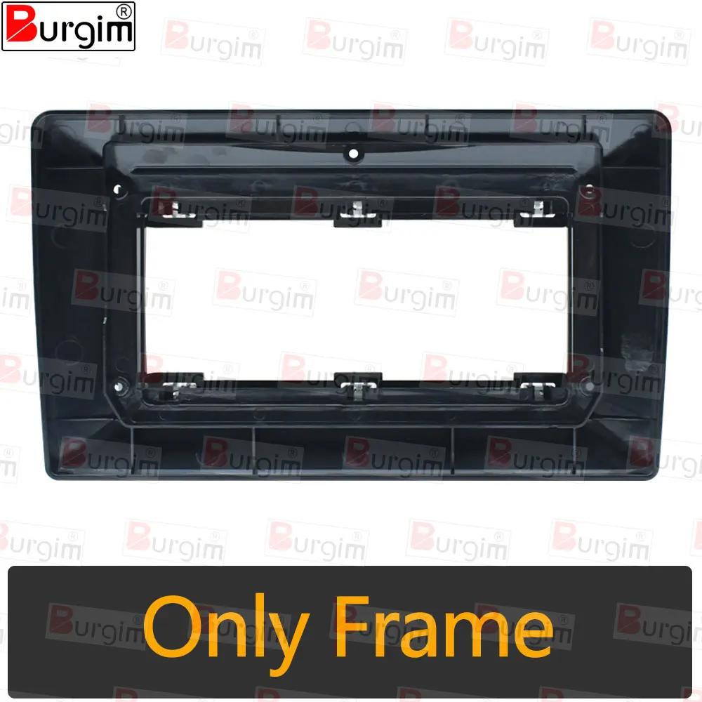Burgim Car Android Radio Frame For Jeep Commander Compass Grand Cherokee Wrangler/Unlimited 10 inch Stereo Panel Harness Wire only frame