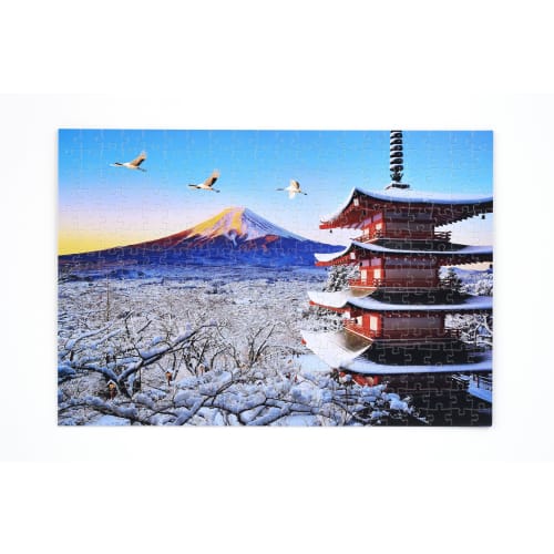 [Made in Japan] Beverly 300 Piece Jigsaw Puzzle Fuji and Sengen Shrine with Dancing Cranes (26 x 38 cm) 300-114