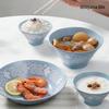 Neishanyao Ceramic Rice Bowl Set - Blue Feather Series