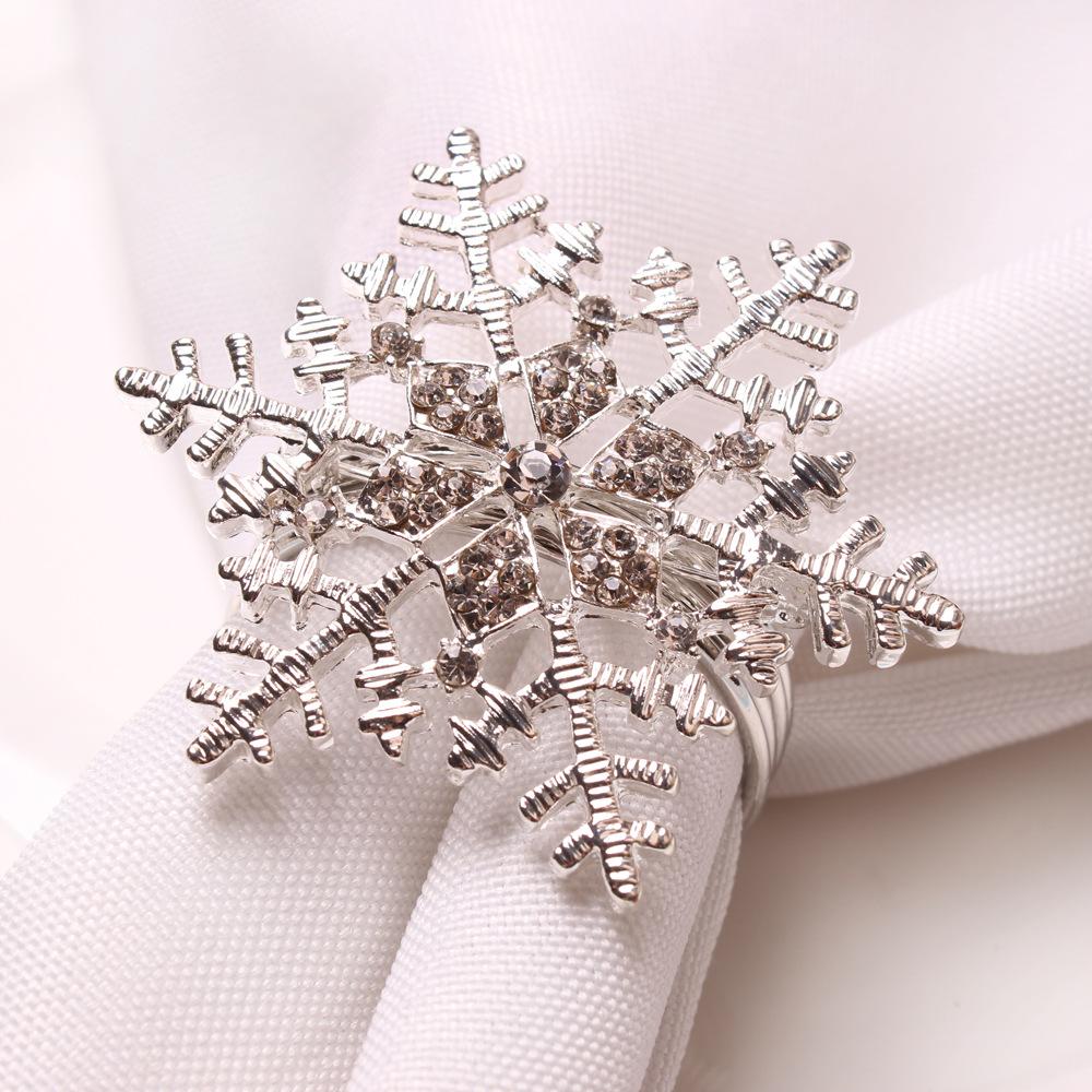 4PCS Metal Napkin Buckles Gold Silver Napkin Rings Wedding Event Decor Crafts Holder Handmade Home Party Supplies