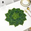 Green Leaves Shape Heat Resistant Table Mat Washable Heat Insulation Dining Mats