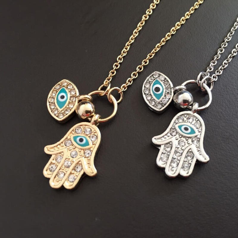 Fatima Palm Halskette Evil Eye Hamsa Hand Kette Anhänger Schmuck für Frauen