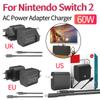 60W Charger AC Power Adapter Charger for Nintendo Switch2 AC Adapter Power Supply with USB C Cable for Switch/OLED US/EU/UK