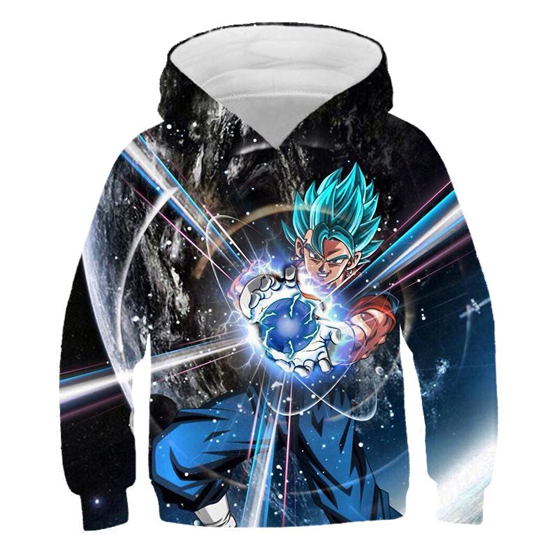 2025 Barn Japansk Anime Super Dragon Ball Pullover Super Goku 3D-trykk Gutt Streetwear Mote Genser Casual Dragon Ball Kul Hettegenser