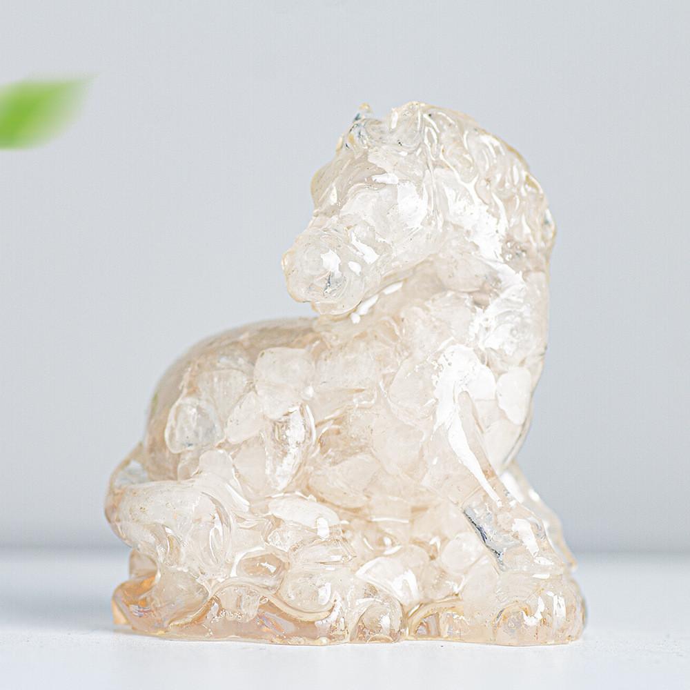 Natural Crystal Resin Figurine With Success Symbol For Home Decoration Gift