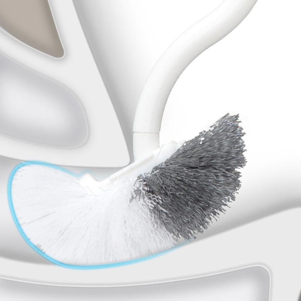 S Shaped Toilet Brush Hanging Hole Space Saving Toilet Multifunctional Scrub Brush for Bathroom Household