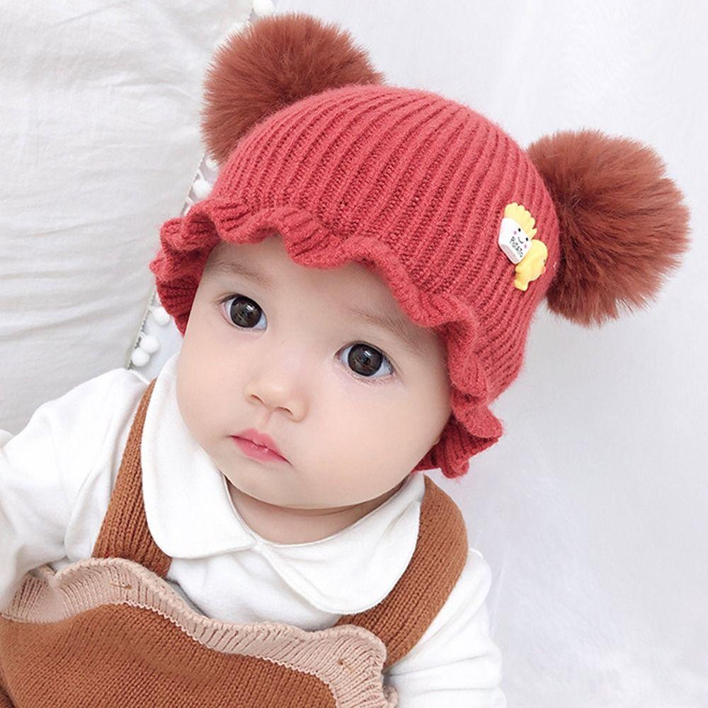Knitted Beanie Cap Cute Pullover Hat Fashion Warm Hat  for Baby