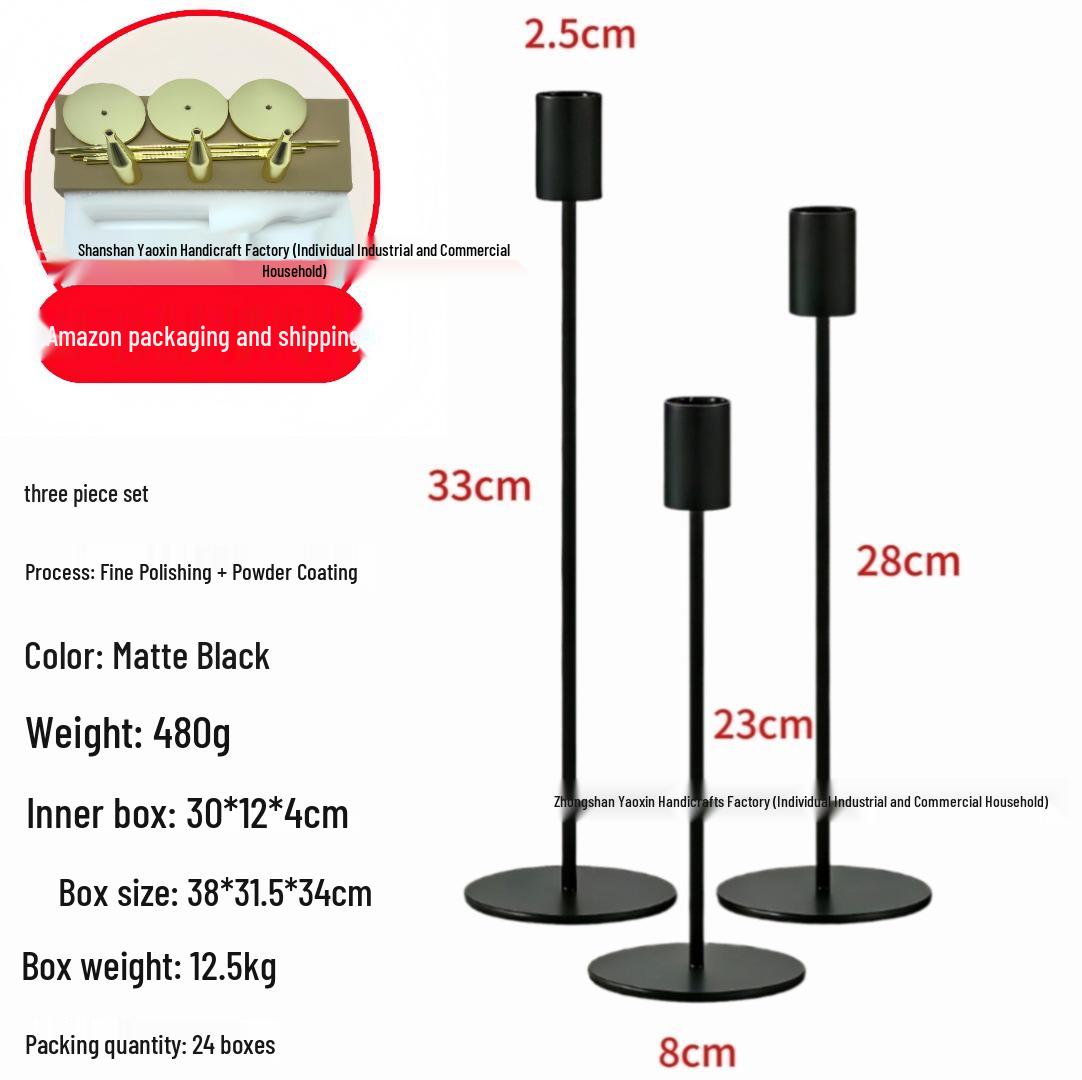 Nordic Light Luxury Gold-Plated Metal Candle Holder - European Style Gift and Decoration.