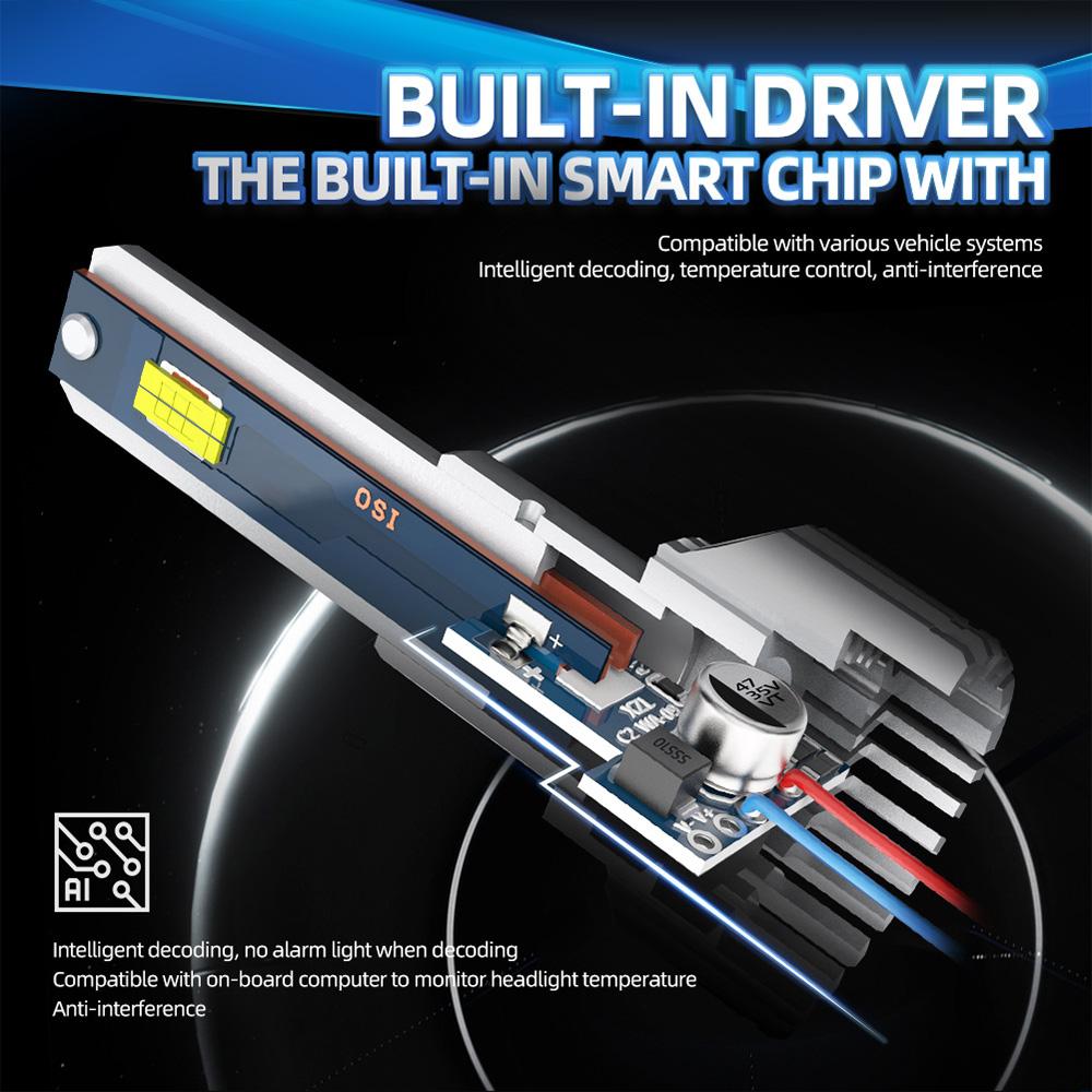 2PCS High/Low Beam H13 LED Headlight Bulb 150W 25000LM LED Headlights IP68 Waterproof 6000K White Auto Led Lights