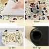 1 pièce Tapis Antidérapant Géométrique Arête de Poisson Empreinte de Patte pour Chien - Tapis pour Gamelles d'Eau et de Nourriture pour Chiens de Petite à Moyenne Taille, Facile à Nettoyer,