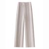 2024 Women's High-Waisted Wool Wide-Leg Pants: Autumn/Winter Slimming Casual Trousers