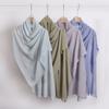 Chiffon Long Scarf Double Heart Rhinestone Ethnic Headscarf For Women