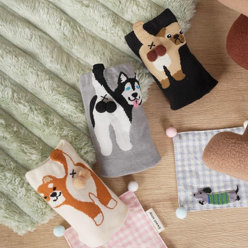 Women's Funny Cartoon Socks MidCalf Spring Summer Fall Casual Unisex Fashion BreathableComfortableCreative Multi-Function Socks