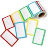 True-Ally 300 Sheet 4 Colored Name Tag Label Sticker, 3""x2"" (75x50 Mm) Writable, Printable Tags for Office, School, Cl