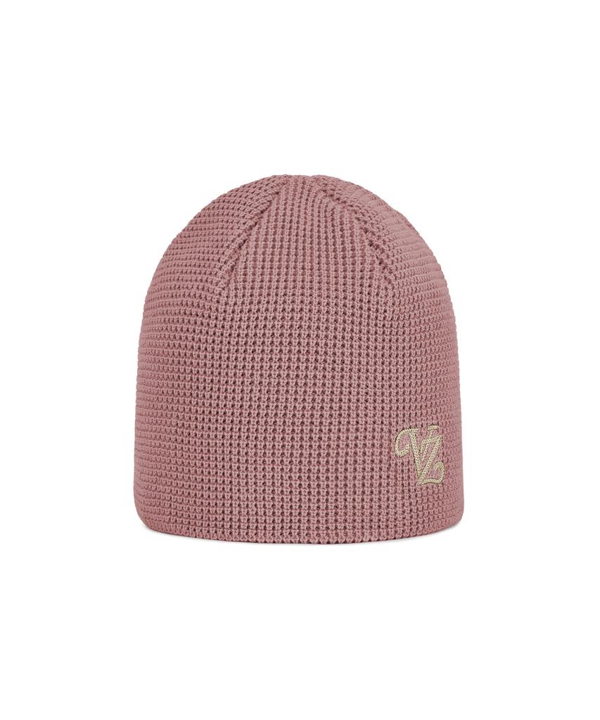 Bajal Leaf Vz Logo Waffle Beanie Indie Pink