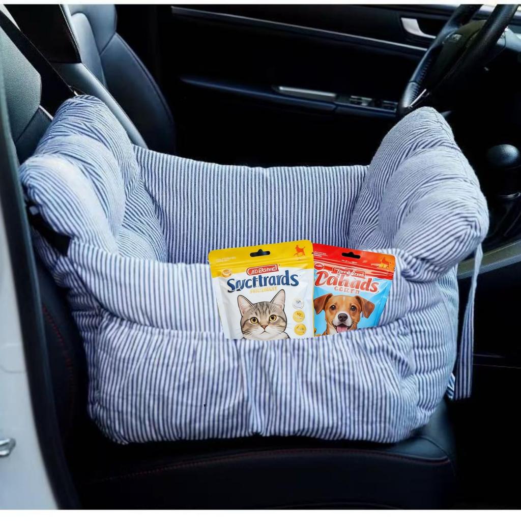 YOSIDO Drive Bolsa Transportadora para Animais de Estimação para Carro para Cães e com Guia para Assento do Passageiro Cama, Transportadora, Assento, Gatos, Anti-Salto & Gancho, Uso de 3 Vias,