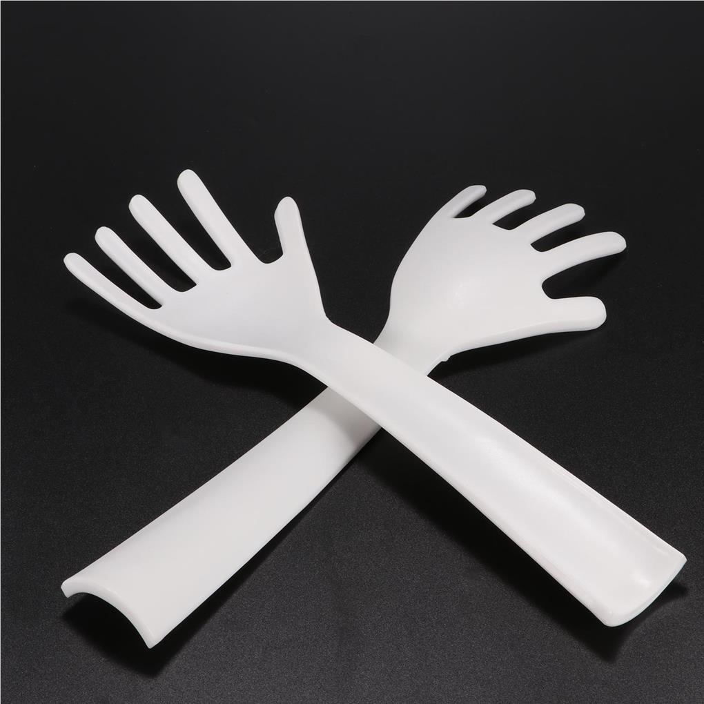 Pack of 2 Salad Forks Cute Design Serving Cutlery Reusable Tongs Smooth Edge Wide Applications Household Accessories Kitchenware