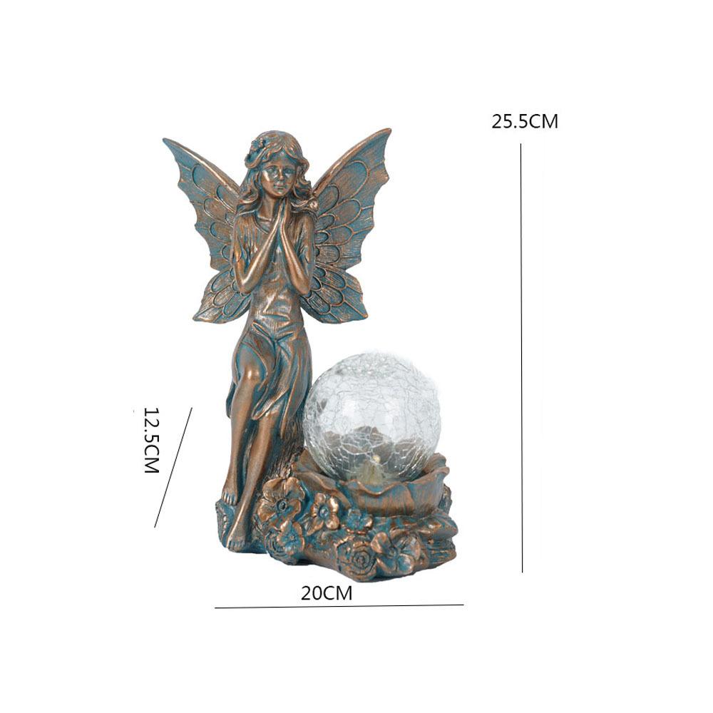 JYL TS/167,Classic Angel Fairy Solar Resin Lawn Light LED Outdoor Decor Garden View Lamp Home Figurine