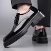 Fashion Thick Soled Men's Leather Shoes Formal Derby Style Design Business Party High Quality Black Adult Height Increasing Shoes New