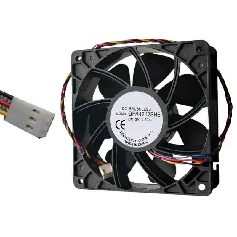 12038 Cooling Fan 120x38mm 12V 1.5A 197.2CFM Brushless Double Bearing 4000RPM for Computer Case Server Workstation Cabinet
