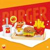 261PCS Hamburger Building Blocks French Fries Fried Chicken Coke Model Bricks Cartoon Fast Food Toys Set Children Creative Gifts
