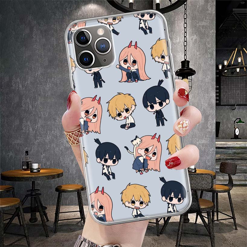 C-Chainsaw Mans Cute Soft Phone Case For IPhone 11 17 Air 16E 16 Pro Max 15 + 14 Plus 13 Mini 12 Apple 7 SE 8 Fundas Coque 11 17