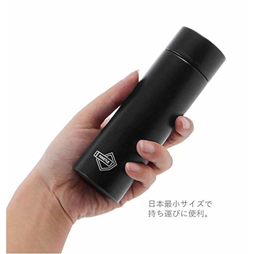 Pocketle Slim Water Bottle, 120mL, Stainless Steel, Silver