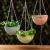 Creative Plastic Hanging Succulent Plant Hanging Orchid Flower Pot Personalized Large Diameter Clivia Pot Copper Coin Grass Scene Hanging