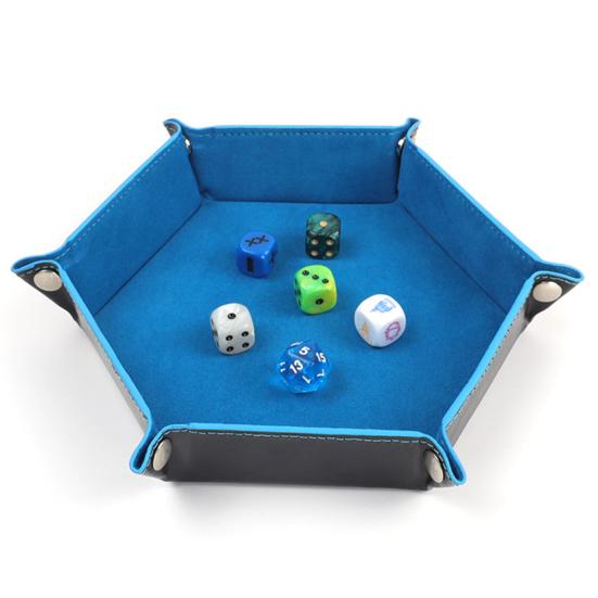Storage Tray Foldable Large Capacity Faux Leather Assorted Dice Shape Organizer Holder Household Supplies