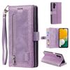 For Samsung Galaxy S25+ Case PU Leather Phone Cover with Zipper Wallet 9 Card Slots