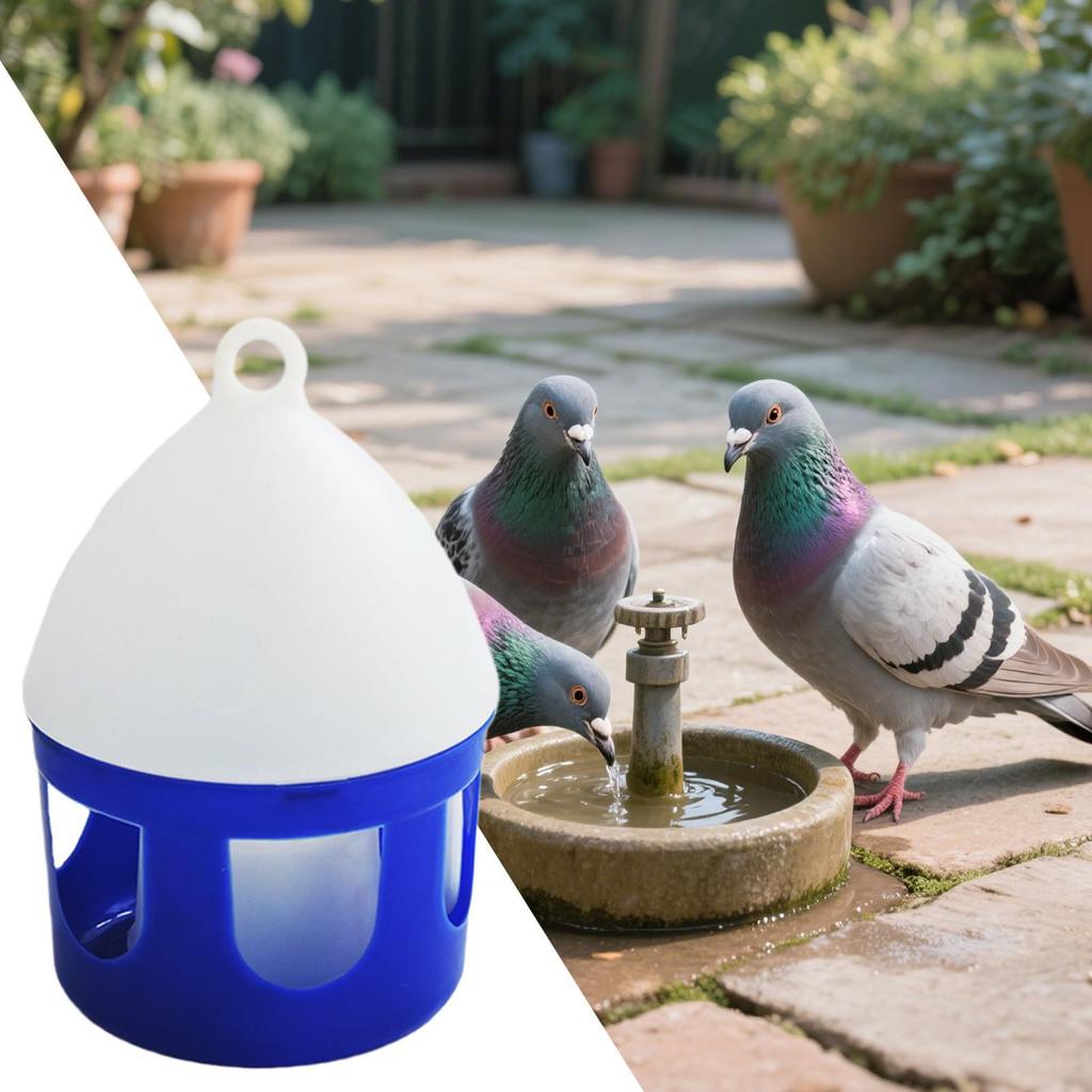 Pigeon Feeder 2L Large Bird Drinker Removable Spill-Proof Pigeon Waterer for Outdoor Bird Cage Hydration Duck Keeping Brooder