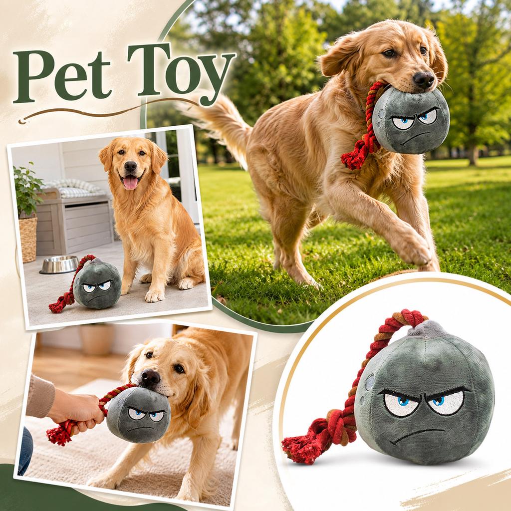 Plush Rope Knot Toy for Dogs - Interactive and Toy for Medium and Large Breeds