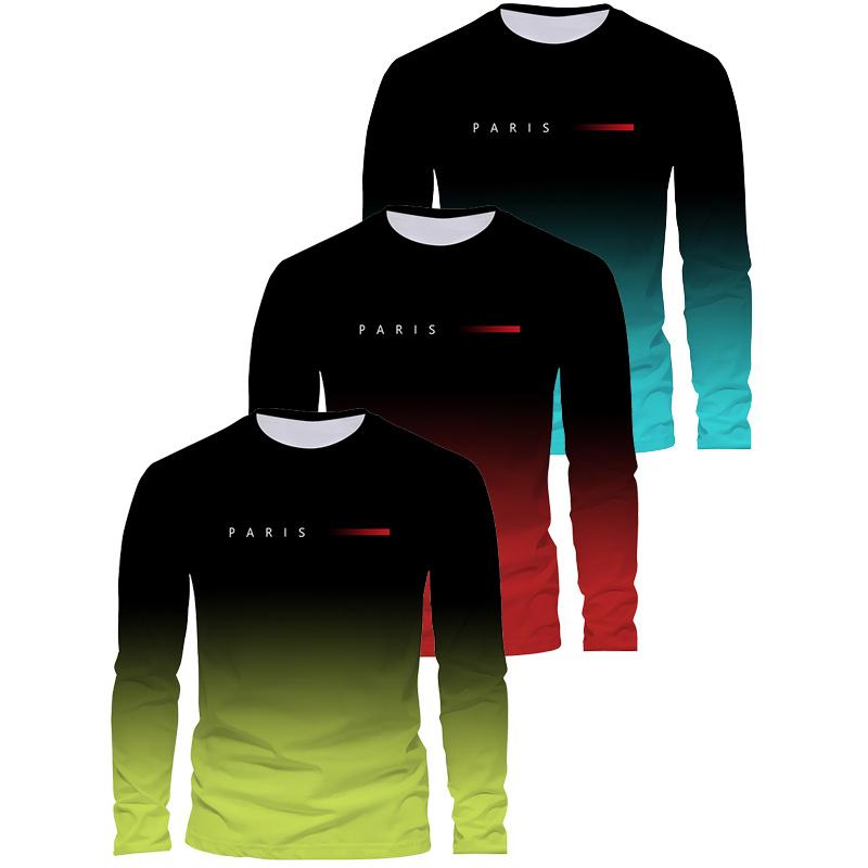 Autumn Men's Long Sleeved T-shirt Letter Print T Shirt Three-piece Set T-shirt Clothes T Shirt for Man Fashion Tshirt