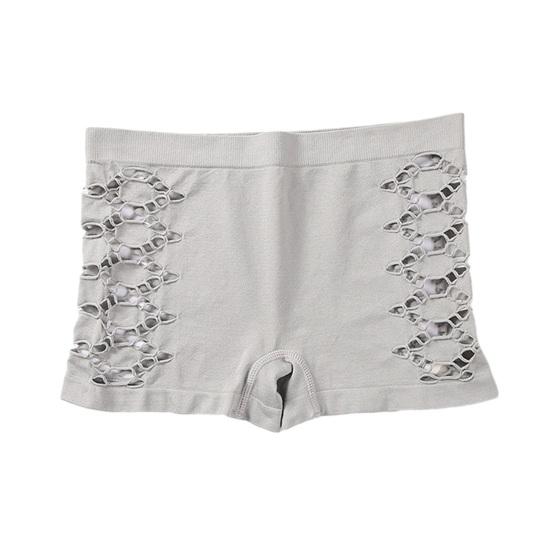 Damen Boy Shorts Unterwäsche No Show Nahtlos Seite Hohl Boxer Slips Sexy