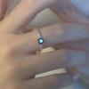 925 Sterling Silver Heart Black Zircon Irregular Rings For Women Engagement Rings Luxury Jewelry Accessories Jewellery