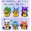 6Pcs/1Set Pocket Monsters Anime Figure Kawaii Pikachu Cosplay In Disguise Action Figures PVC Collection Model Dolls Toy Gift