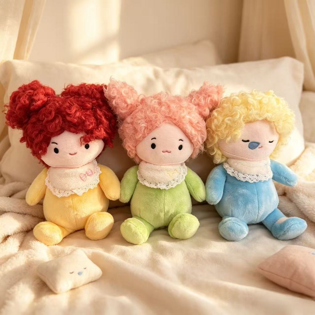 Plush Rainbow Girl Doll With Curly Hair Soft Toy For Kids Birthday Gift