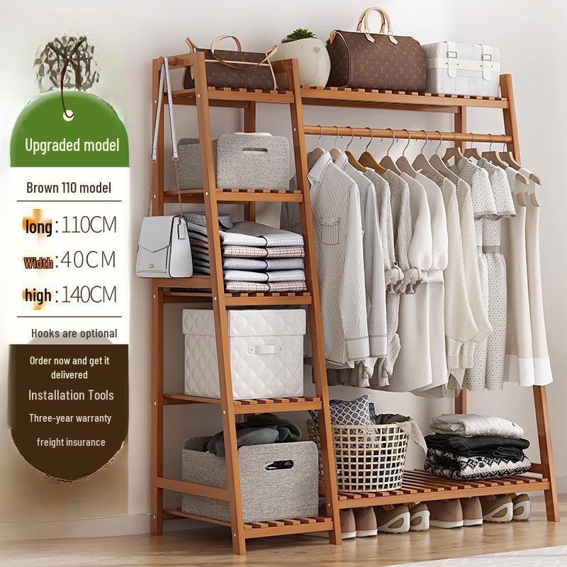 Freestanding Solid Wood Clothes Rack and Hanger