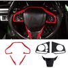 Horry ABS Carbon Fiber Print Steering Wheel Cover Instrument Panel Decorative Air Outlet Center Console Moulding Trim Full Set of Interiors