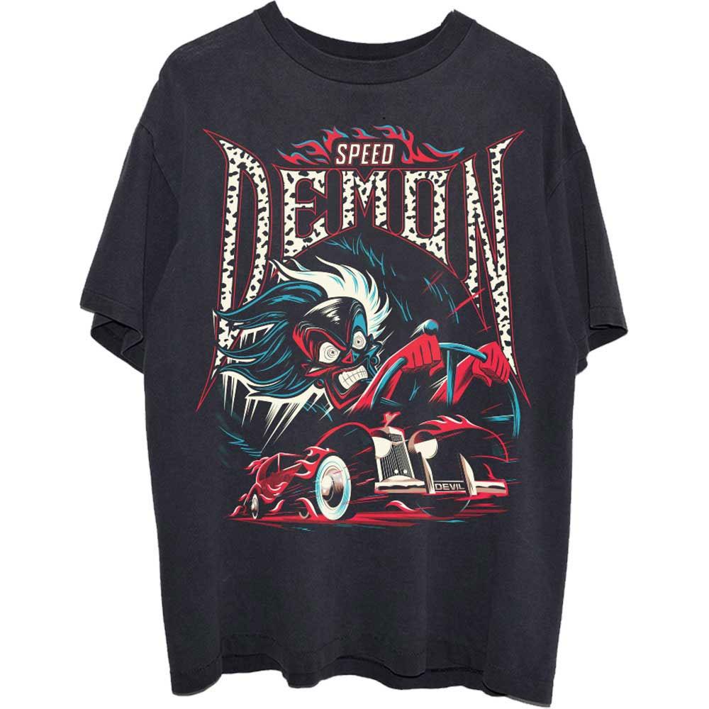 Men s Disney 101 Dalmations Cruella Speed Demon T-shirt Large Black XL