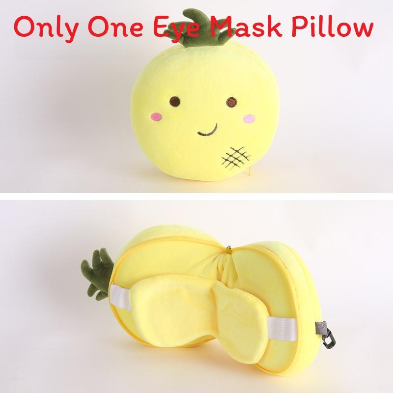Cute Cartoon Ushaped Pillow With Water Crystal Fabric For Home And Travel