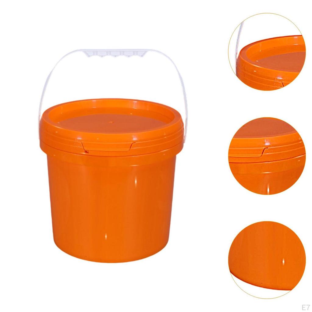 Paint Can Food Storage Container 5L Multipurpose Easy to Clean Bucket with Lid and Handle for