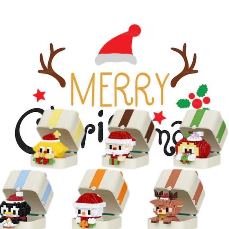 Christmas Building Merry Blocks Assembly Toy Santa Claus Cartoon Gifts Xmas