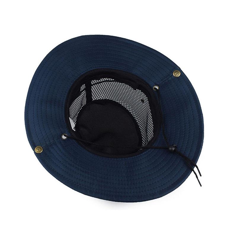 Mężczyźni kobiety odkryty plaża nadmorski parasol przeciwsłoneczny oddychający kapelusz typu Bucket męski letni wędkarstwo Trekking składana siatka czapka rybaka L9