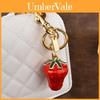 Large Strawberry Fruit Keychain Alloy Keyring For Car And Bag Decor