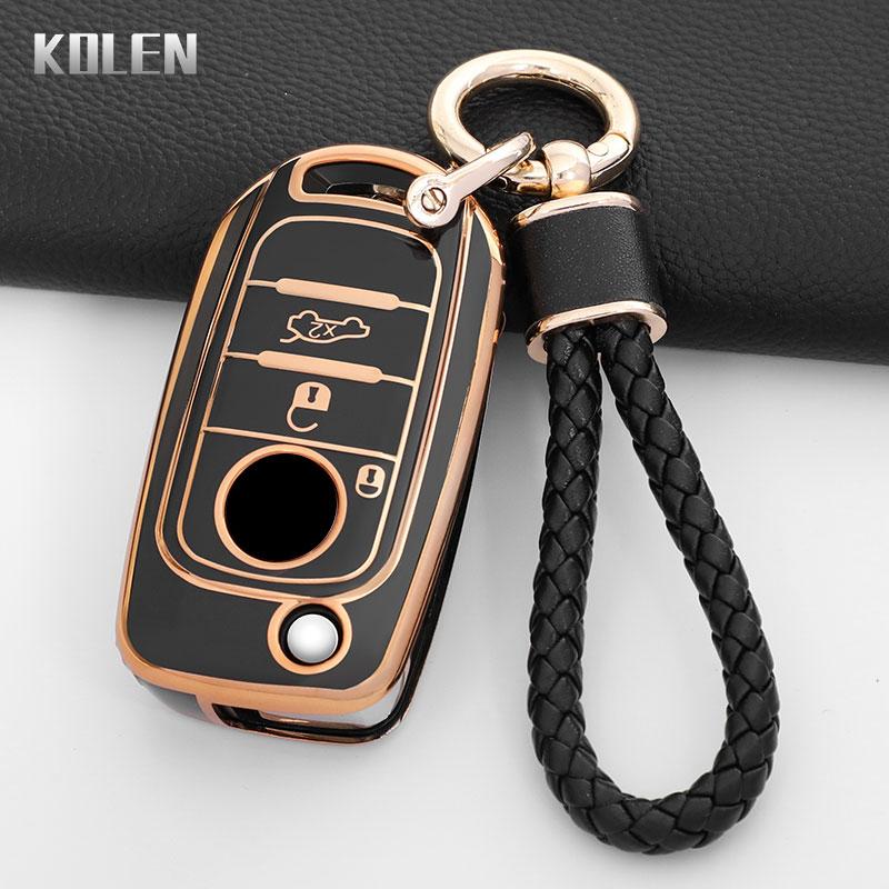 Tpu Car Flip Key Case Cover Shell Fob For Fiat Tipo Toro Nuovo Freedom 500X Doblo Argo Grazie Key Protector Accessories Keychain